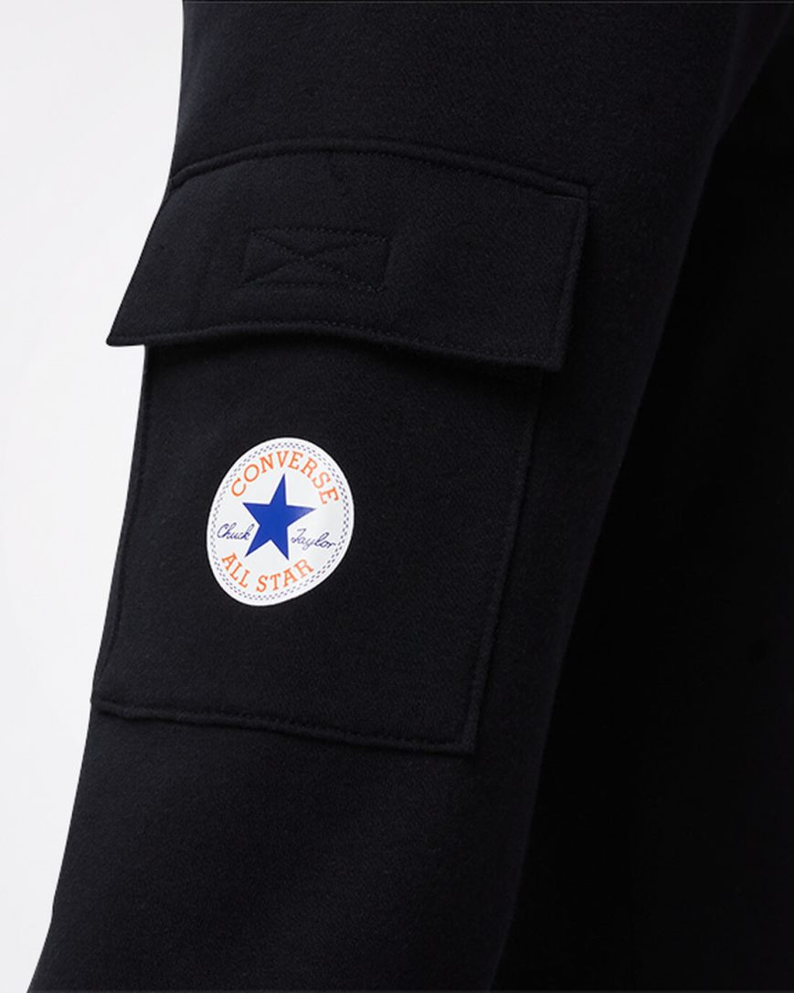 Boys' Converse Into The Wild Fleece Cargo Pants Black | AU 68135Z